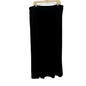 Alex Evenings | Vintage Classic Black Velvet Maxi Skirt Plus Size 2X